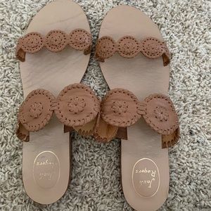 Brown leather Jack Rogers